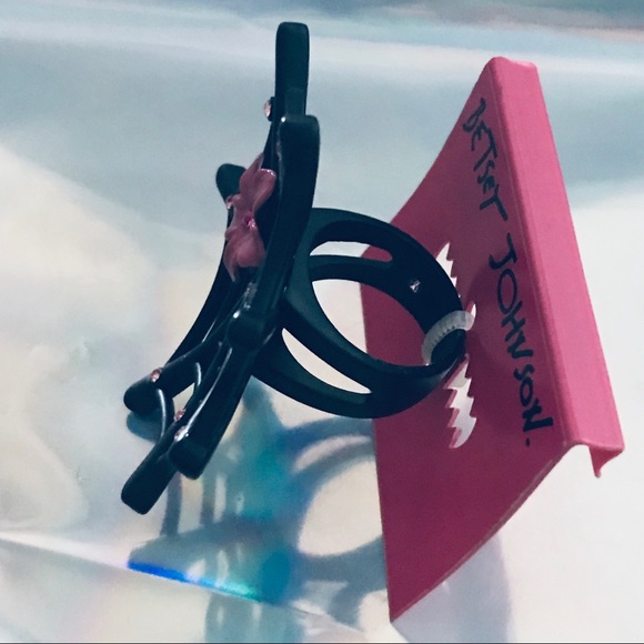 Spider ring pink flower vintage Betsey Johnson - Picture 5 of 6